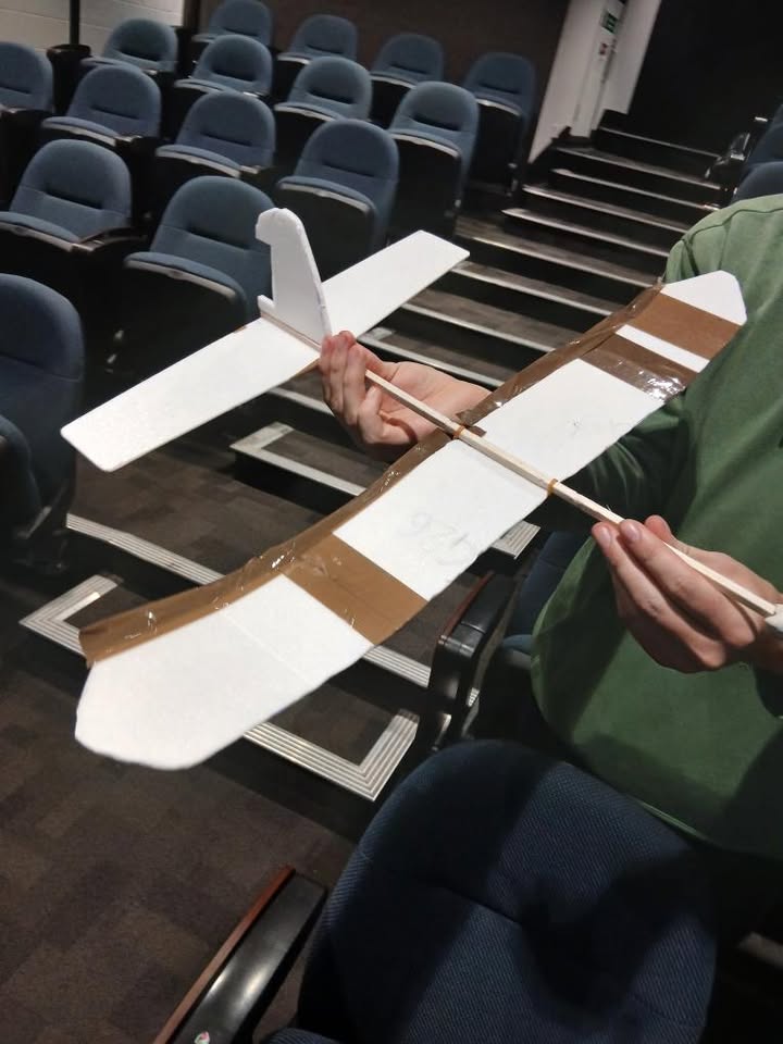 Glider positioned for a flight test, final prototype testing